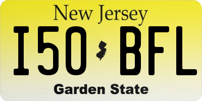NJ license plate I50BFL