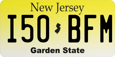 NJ license plate I50BFM