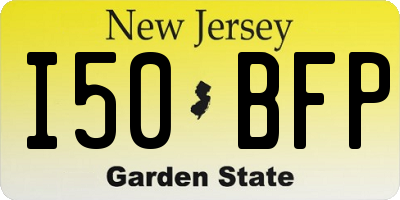 NJ license plate I50BFP