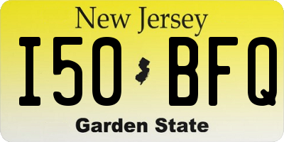 NJ license plate I50BFQ