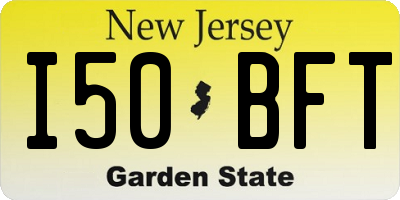 NJ license plate I50BFT
