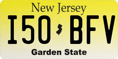 NJ license plate I50BFV