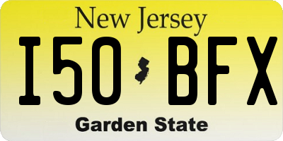 NJ license plate I50BFX