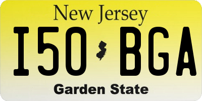 NJ license plate I50BGA