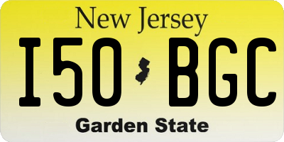 NJ license plate I50BGC