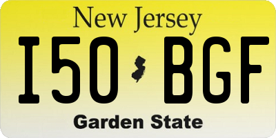 NJ license plate I50BGF