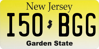 NJ license plate I50BGG