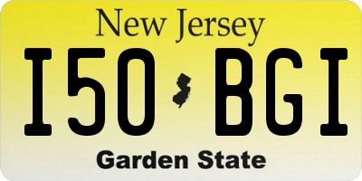 NJ license plate I50BGI