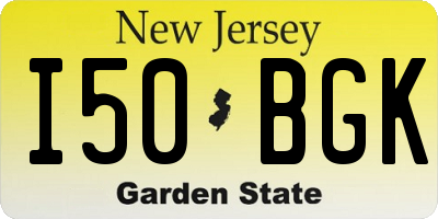 NJ license plate I50BGK