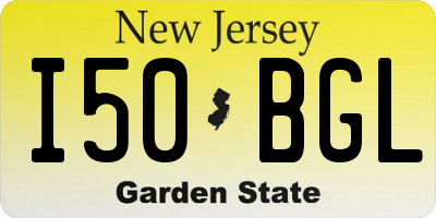 NJ license plate I50BGL