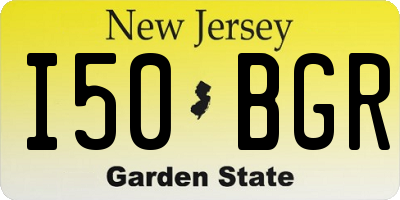 NJ license plate I50BGR