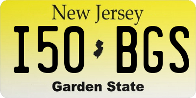 NJ license plate I50BGS