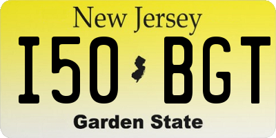 NJ license plate I50BGT