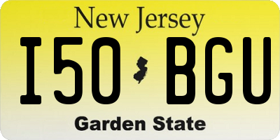 NJ license plate I50BGU