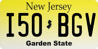 NJ license plate I50BGV