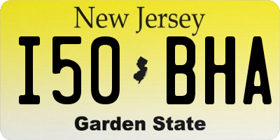 NJ license plate I50BHA