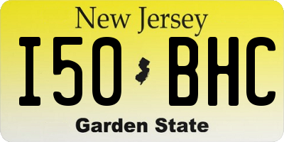 NJ license plate I50BHC
