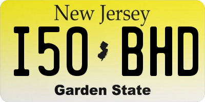 NJ license plate I50BHD