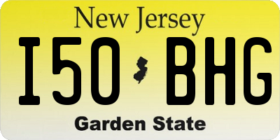 NJ license plate I50BHG