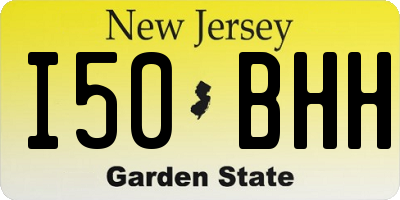 NJ license plate I50BHH