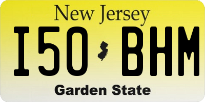 NJ license plate I50BHM