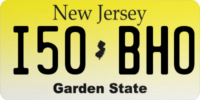NJ license plate I50BHO