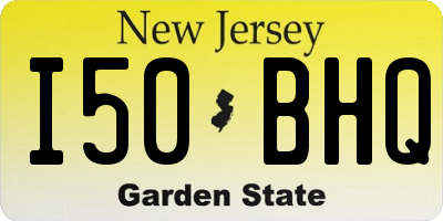 NJ license plate I50BHQ