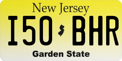 NJ license plate I50BHR