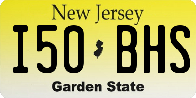 NJ license plate I50BHS
