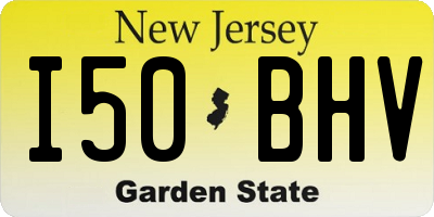 NJ license plate I50BHV