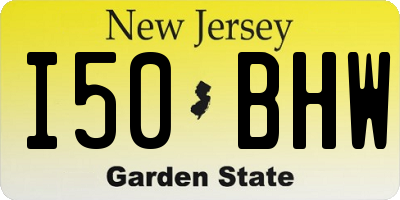 NJ license plate I50BHW