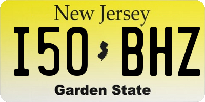 NJ license plate I50BHZ