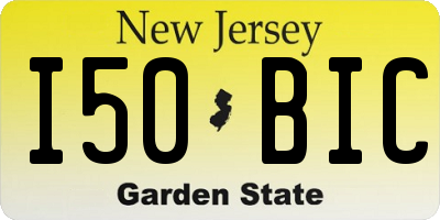 NJ license plate I50BIC