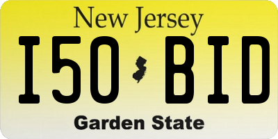 NJ license plate I50BID