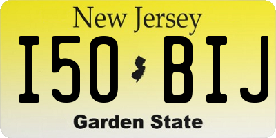 NJ license plate I50BIJ