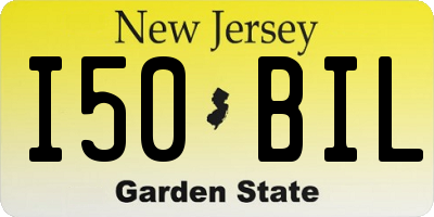 NJ license plate I50BIL