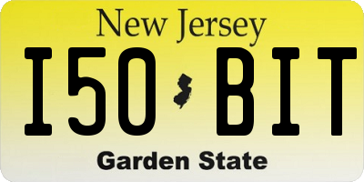 NJ license plate I50BIT