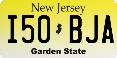NJ license plate I50BJA