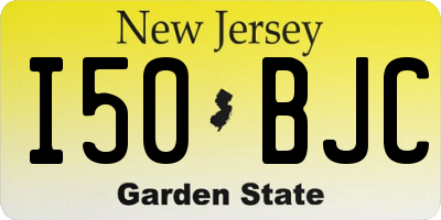 NJ license plate I50BJC