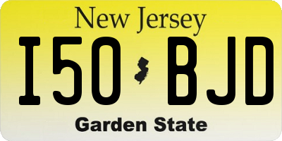 NJ license plate I50BJD
