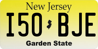 NJ license plate I50BJE
