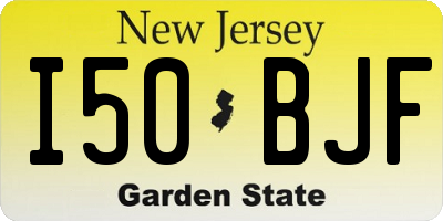 NJ license plate I50BJF