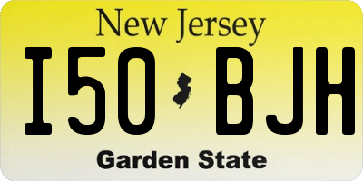 NJ license plate I50BJH