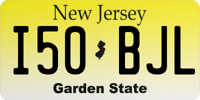 NJ license plate I50BJL