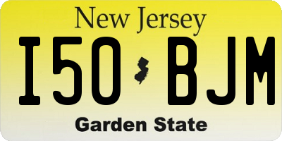 NJ license plate I50BJM