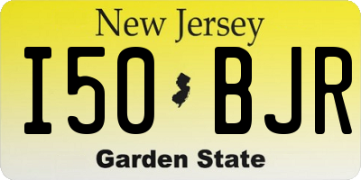 NJ license plate I50BJR
