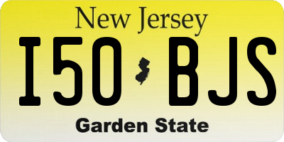 NJ license plate I50BJS
