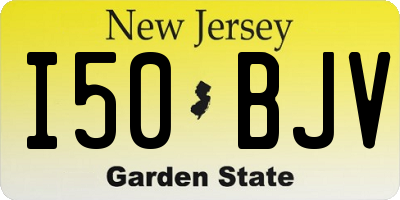 NJ license plate I50BJV