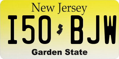 NJ license plate I50BJW