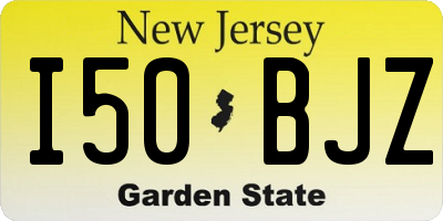 NJ license plate I50BJZ